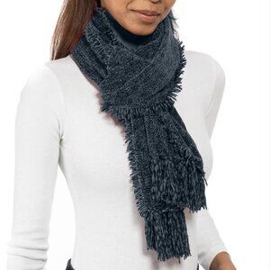 Charter Club Women's Blue Solid Chenille Scarf